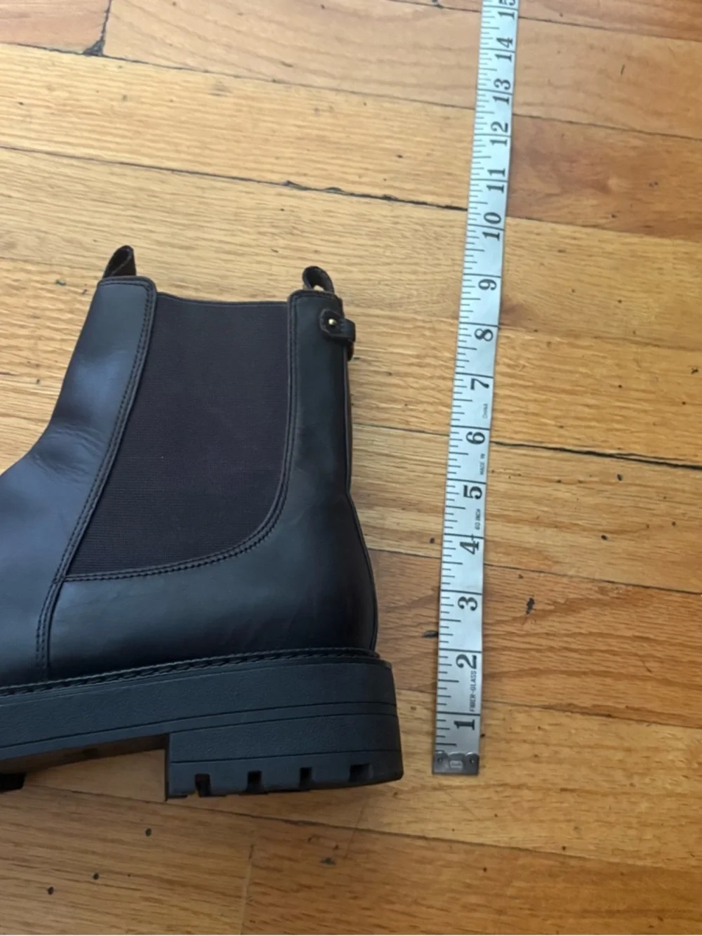 Sam Edelman Leather Chelsea Boots Brown Lug Sole Pull On Ankle Boot Size 9.5